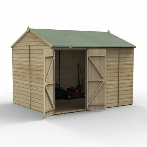 10' X 8' Forest Beckwood 25yr Guarantee Shiplap Pressure Treated Windowless Double Door Reverse Apex Wooden Shed (3.01m X 2.61m) 19 10' X 8' Forest Beckwood 25yr Guarantee Shiplap Pressure Treated Windowless Double Door Reverse Apex Wooden Shed (3.01m X 2.61m) - Image 17