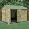10' X 8' Forest Beckwood 25yr Guarantee Shiplap Pressure Treated Windowless Double Door Reverse Apex Wooden Shed (3.01m X 2.61m)