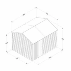 10' X 8' Forest Beckwood 25yr Guarantee Shiplap Pressure Treated Windowless Double Door Reverse Apex Wooden Shed (3.01m X 2.61m) 24 10' X 8' Forest Beckwood 25yr Guarantee Shiplap Pressure Treated Windowless Double Door Reverse Apex Wooden Shed (3.01m X 2.61m) -Garden Supplies Sales Shop spr108ddnwm line drawing 2023