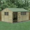 15' X 10' Forest Beckwood 25yr Guarantee Shiplap Pressure Treated Double Door Reverse Apex Wooden Shed (4.48m X 3.21m) 1 15' X 10' Forest Beckwood 25yr Guarantee Shiplap Pressure Treated Double Door Reverse Apex Wooden Shed (4.48m X 3.21m) -Garden Supplies Sales Shop spr1510dd6wm insitu min 1