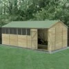 20' X 10' Forest Beckwood 25yr Guarantee Shiplap Pressure Treated Double Door Reverse Apex Wooden Shed (5.96m X 3.21m) 2 20' X 10' Forest Beckwood 25yr Guarantee Shiplap Pressure Treated Double Door Reverse Apex Wooden Shed (5.96m X 3.21m) -Garden Supplies Sales Shop spr2010dd8wm insitu min 1