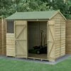 8' X 6' Forest Beckwood 25yr Guarantee Shiplap Pressure Treated Double Door Reverse Apex Wooden Shed (2.42m X 1.99m) 2 8' X 6' Forest Beckwood 25yr Guarantee Shiplap Pressure Treated Double Door Reverse Apex Wooden Shed (2.42m X 1.99m) -Garden Supplies Sales Shop spr86dd2wm insitu min 1
