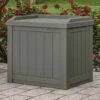 1'10 X 1'5 Suncast 83L Plastic Garden Storage Seat - Stoney Grey (0.56m X 0.43m)