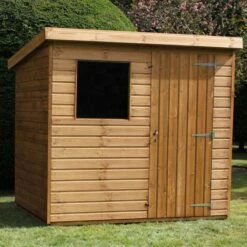 6' X 4' Traditional Standard Shiplap Pent Wooden Shed (1.83m X 1.22m) 32 6' X 4' Traditional Standard Shiplap Pent Wooden Shed (1.83m X 1.22m) -Garden Supplies Sales Shop standard pent sheds insitu4 min 4
