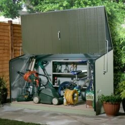 6'5 X 2'11 (1.96x0.89m) Trimetals Green Storeguard Metal Garden Storage Unit