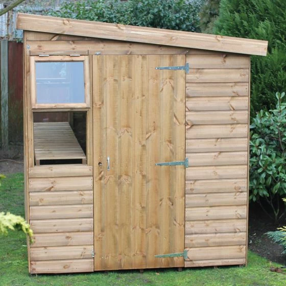8' X 8' Traditional Shiplap Sun Pent 8' Gable Wooden Garden Shed (2.43m X 2.43m) 7 8' X 8' Traditional Shiplap Sun Pent 8' Gable Wooden Garden Shed (2.43m X 2.43m) - Image 5