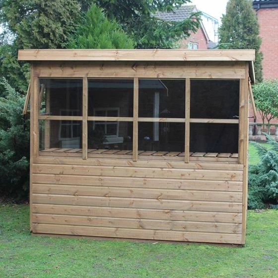 8' X 8' Traditional Shiplap Sun Pent 8' Gable Wooden Garden Shed (2.43m X 2.43m) 8 8' X 8' Traditional Shiplap Sun Pent 8' Gable Wooden Garden Shed (2.43m X 2.43m) - Image 6