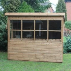 10' X 6' Traditional Shiplap Sun Pent 6' Gable Wooden Garden Shed (3.05m X 1.83m) 19 10' X 6' Traditional Shiplap Sun Pent 6' Gable Wooden Garden Shed (3.05m X 1.83m) -Garden Supplies Sales Shop sun pent sheds insitu3 min 3