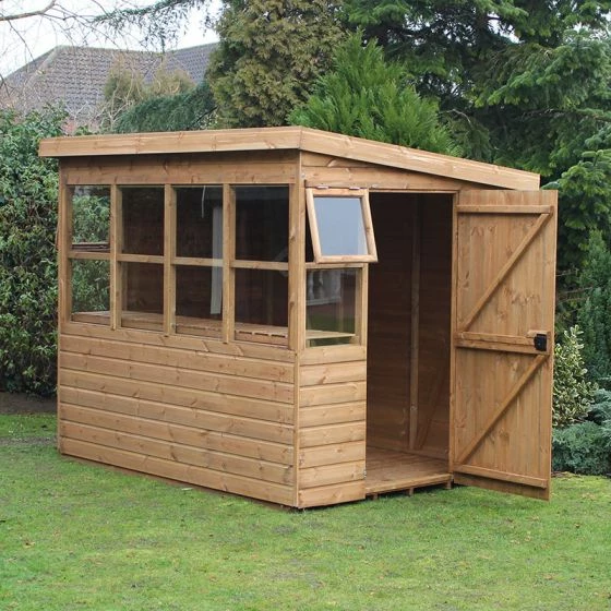 10' X 6' Traditional Shiplap Sun Pent 6' Gable Wooden Garden Shed (3.05m X 1.83m) 9 10' X 6' Traditional Shiplap Sun Pent 6' Gable Wooden Garden Shed (3.05m X 1.83m) - Image 7