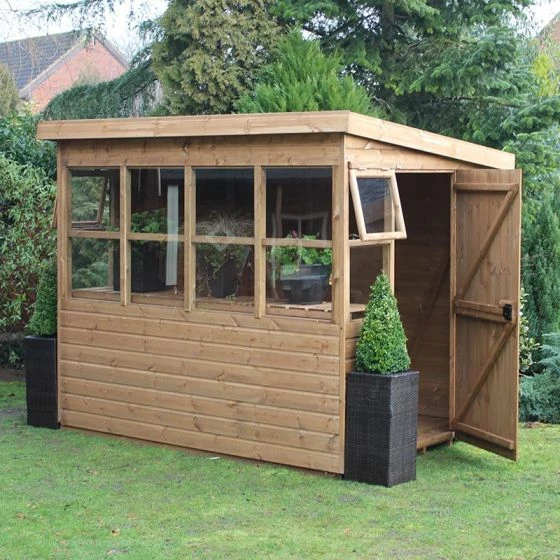 10' X 6' Traditional Shiplap Sun Pent 6' Gable Wooden Garden Shed (3.05m X 1.83m) 11 10' X 6' Traditional Shiplap Sun Pent 6' Gable Wooden Garden Shed (3.05m X 1.83m) - Image 9