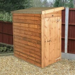 8' X 4' Traditional Shiplap Wooden Pent Tool Store Shed (2.44m X 1.22m) -Garden Supplies Sales Shop tool store door option z in situ min 7 1
