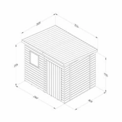 8' X 6' Forest Timberdale 25yr Guarantee Tongue & Groove Pressure Treated Pent Shed (2.5m X 2.02m) 25 8' X 6' Forest Timberdale 25yr Guarantee Tongue & Groove Pressure Treated Pent Shed (2.5m X 2.02m) -Garden Supplies Sales Shop tpp86m 5