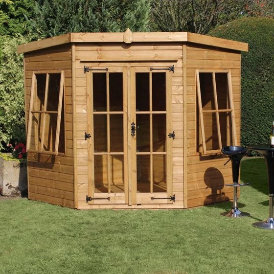 6' X 6' Traditional Stowe Corner Wooden Summer House 2 6' X 6' Traditional Stowe Corner Wooden Summer House
