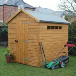 7' X 5' Traditional Shiplap Apex Security Wooden Garden Shed (2.14m X 1.52m)