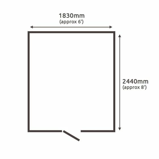 8' X 6' Traditional Shiplap 6' Cabin Garden Shed (2.44m X 1.83m) 5 8' X 6' Traditional Shiplap 6' Cabin Garden Shed (2.44m X 1.83m) - Image 3
