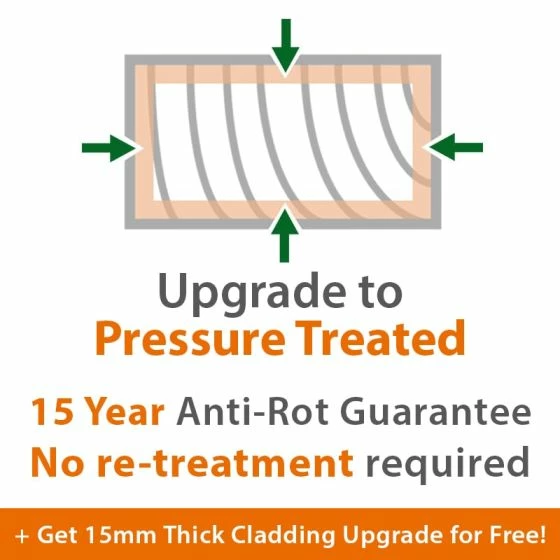 10' X 6' Traditional Shiplap Apex Wooden Security Garden Shed (3.05m X 1.83m) 4 10' X 6' Traditional Shiplap Apex Wooden Security Garden Shed (3.05m X 1.83m) - Image 2