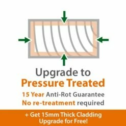 8' X 4' Traditional Shiplap Wooden Pent Tool Store Shed (2.44m X 1.22m) -Garden Supplies Sales Shop upgrade to pressure treated new min 1 1 1