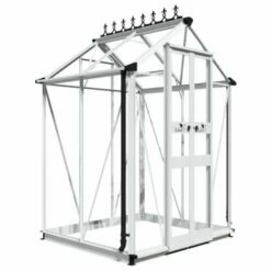 4' X 4' Halls Cotswold Birdlip Small Greenhouse With Toughened Glass (1.47m X 1.32m) 11 4' X 4' Halls Cotswold Birdlip Small Greenhouse With Toughened Glass (1.47m X 1.32m) -Garden Supplies Sales Shop v01566 eden birdlip 4x4 small greenhouse cutout min 1
