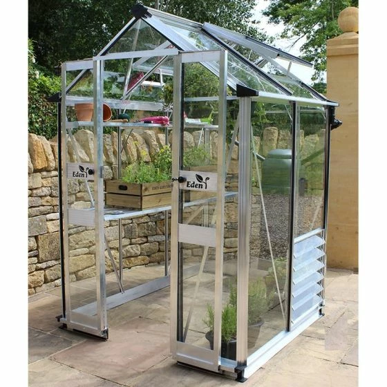 4' X 4' Halls Cotswold Birdlip Small Greenhouse With Toughened Glass (1.47m X 1.32m) 3 4' X 4' Halls Cotswold Birdlip Small Greenhouse With Toughened Glass (1.47m X 1.32m)
