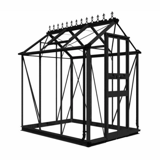 4' X 6' Halls Cotswold Birdlip Small Greenhouse In Black With Toughened Glass (1.47m X 1.94m) 19 4' X 6' Halls Cotswold Birdlip Small Greenhouse In Black With Toughened Glass (1.47m X 1.94m) - Image 17