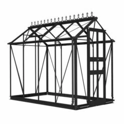 4' X 8' Halls Cotswold Birdlip Small Greenhouse In Black With Toughened Glass (1.47m X 2.56m) 29 4' X 8' Halls Cotswold Birdlip Small Greenhouse In Black With Toughened Glass (1.47m X 2.56m) -Garden Supplies Sales Shop v01590 eden birdlip 4x8 small greenhouse black cutout min 1