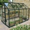 6' X 10' Halls Cotswold Burford Small Greenhouse In Black With Toughened Glass (1.94m X 3.17m) 1 6' X 10' Halls Cotswold Burford Small Greenhouse In Black With Toughened Glass (1.94m X 3.17m) -Garden Supplies Sales Shop v01617 eden burford 6x10 small greenhouse black main min