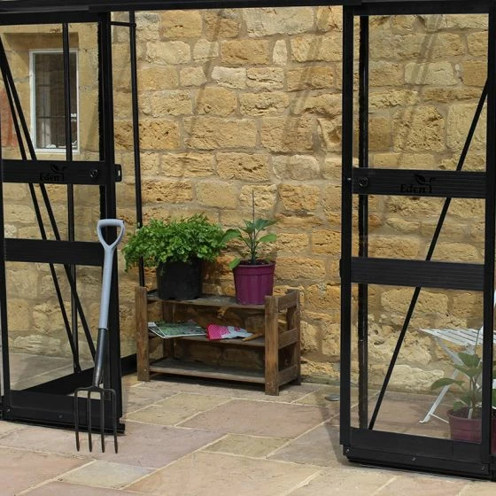 8' X 4' Halls Cotswold Broadway 84 Black Lean-To Greenhouse (2.56m X 1.32m) 5 8' X 4' Halls Cotswold Broadway 84 Black Lean-To Greenhouse (2.56m X 1.32m) - Image 3