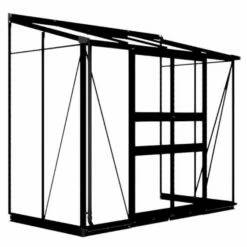 8' X 4' Halls Cotswold Broadway 84 Black Lean-To Greenhouse (2.56m X 1.32m) 13 8' X 4' Halls Cotswold Broadway 84 Black Lean-To Greenhouse (2.56m X 1.32m) -Garden Supplies Sales Shop v01706 8x4 halls cotswold broadway 84 lean to greenhouse black cutout min 1