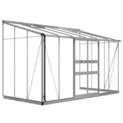 12' X 6' Halls Cotswold Broadway 126 Silver Lean-To Greenhouse (3.76m X 1.93m) 13 12' X 6' Halls Cotswold Broadway 126 Silver Lean-To Greenhouse (3.76m X 1.93m) -Garden Supplies Sales Shop v01714 12x6 halls cotswold broadway lean to greenhouse silver cutout min