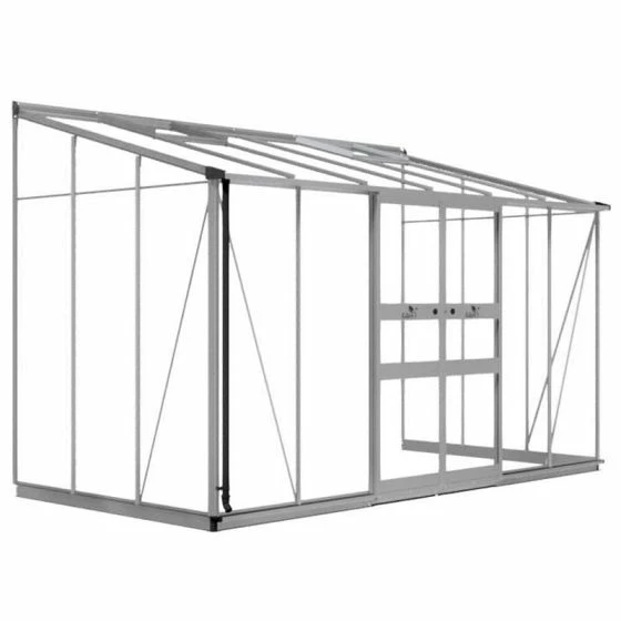 12' X 6' Halls Cotswold Broadway 126 Silver Lean-To Greenhouse (3.76m X 1.93m) 8 12' X 6' Halls Cotswold Broadway 126 Silver Lean-To Greenhouse (3.76m X 1.93m) - Image 6