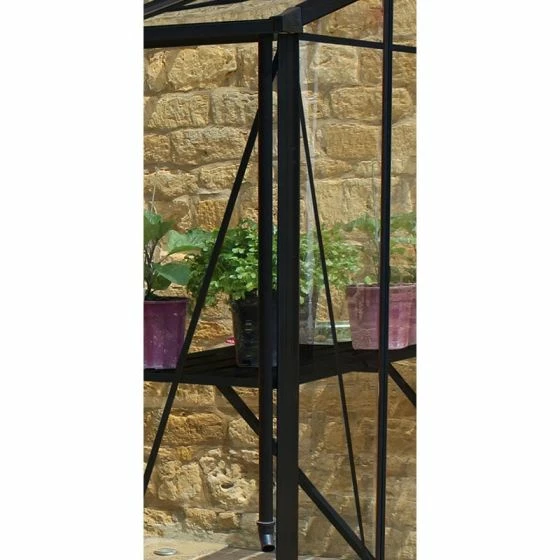 12' X 6' Halls Cotswold Broadway 126 Black Lean-To Greenhouse (3.76m X 1.93m) 7 12' X 6' Halls Cotswold Broadway 126 Black Lean-To Greenhouse (3.76m X 1.93m) - Image 5