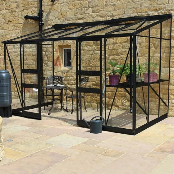 12' X 6' Halls Cotswold Broadway 126 Black Lean-To Greenhouse (3.76m X 1.93m) 3 12' X 6' Halls Cotswold Broadway 126 Black Lean-To Greenhouse (3.76m X 1.93m)