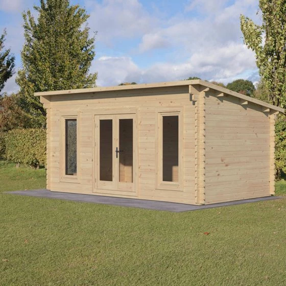 Forest Elmley 5m X 3m Log Cabin Garden Office (45mm) 3 Forest Elmley 5m X 3m Log Cabin Garden Office (45mm)
