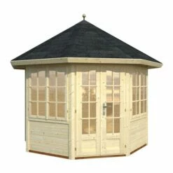 Palmako Veronica 2.9m X 2.9m Octagonal Summer House Log Cabin (28mm) - 2 Windows 15 Palmako Veronica 2.9m X 2.9m Octagonal Summer House Log Cabin (28mm) - 2 Windows -Garden Supplies Sales Shop veronica2 6.7 m2 visual white