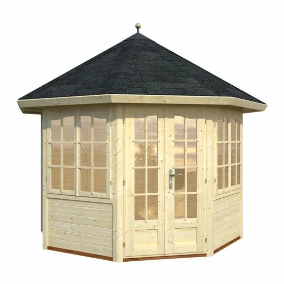 Palmako Veronica 2.9m X 2.9m Octagonal Summer House Log Cabin (28mm) - 2 Windows 7 Palmako Veronica 2.9m X 2.9m Octagonal Summer House Log Cabin (28mm) - 2 Windows - Image 5