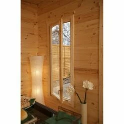 Forest Mendip 5m X 4m Log Cabin Garden Office (45mm) 21 Forest Mendip 5m X 4m Log Cabin Garden Office (45mm) -Garden Supplies Sales Shop vmen45d54p2 mendip 5x4m log cabin close up2 min