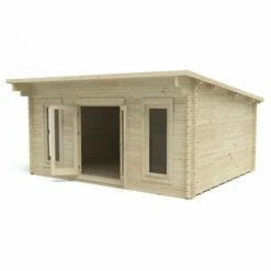 Forest Mendip 5m X 4m Log Cabin Garden Office (45mm) 25 Forest Mendip 5m X 4m Log Cabin Garden Office (45mm) -Garden Supplies Sales Shop vmen45d54p2 mendip 5x4m log cabin cutout1 min