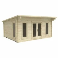 Forest Mendip 5m X 4m Log Cabin Garden Office (45mm) 24 Forest Mendip 5m X 4m Log Cabin Garden Office (45mm) -Garden Supplies Sales Shop vmen45d54p2 mendip 5x4m log cabin cutout2 min