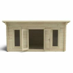 Forest Mendip 5m X 4m Log Cabin Garden Office (45mm) 23 Forest Mendip 5m X 4m Log Cabin Garden Office (45mm) -Garden Supplies Sales Shop vmen45d54p2 mendip 5x4m log cabin cutout3 min