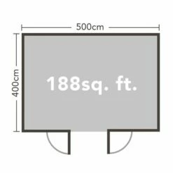 Forest Mendip 5m X 4m Log Cabin Garden Office (45mm) 19 Forest Mendip 5m X 4m Log Cabin Garden Office (45mm) -Garden Supplies Sales Shop vmen45d54p2 mendip 5x4m log cabin floor plan min