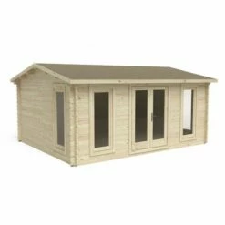 Forest Rushock 5m X 4m Log Cabin (45mm) 21 Forest Rushock 5m X 4m Log Cabin (45mm) -Garden Supplies Sales Shop vrus45d54p2 rushock 5x4m log cabin cutout2 min