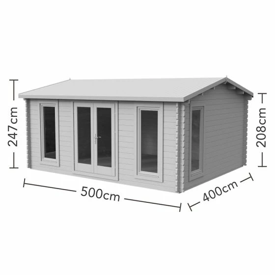 Forest Rushock 5m X 4m Log Cabin (45mm) 4 Forest Rushock 5m X 4m Log Cabin (45mm) - Image 2