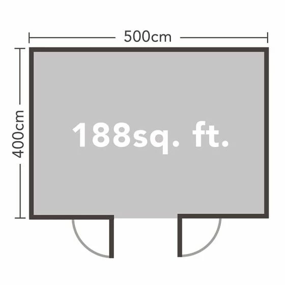 Forest Rushock 5m X 4m Log Cabin (45mm) 5 Forest Rushock 5m X 4m Log Cabin (45mm) - Image 3