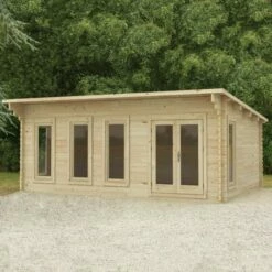 Forest Wolverley 6m X 4m Log Cabin Garden Office (45mm)